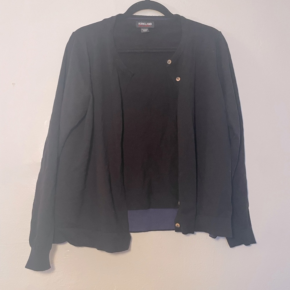Black cardigan, size XXL, brand Kirkland